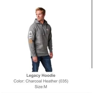 Men’s 5.11 Charcoal Heather Legacy Hoodie size M brand new